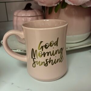 Pink good morning sunshine mug